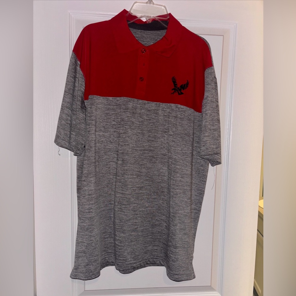 Eastern Washington Eagles Size M Gray/Red Polo Golf Shirt
